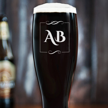 Initialen - Bierglas mit Gravur